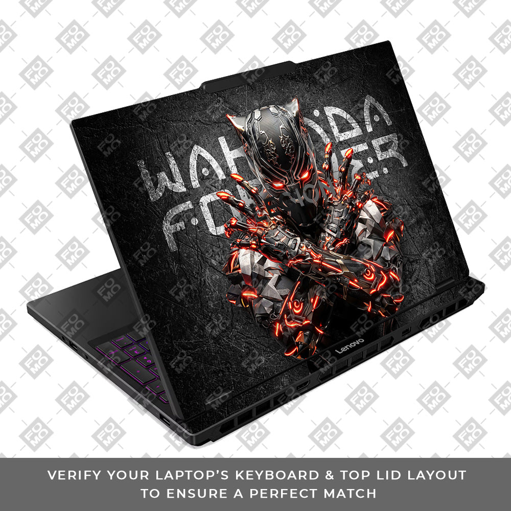 Black Panther Glowing Fury Lenovo Legion 5 15IRX10 Laptop Skin