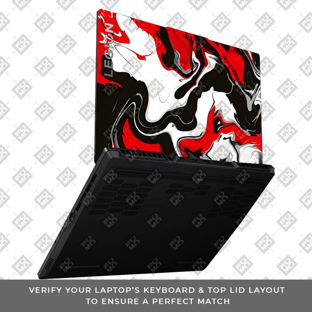 Red and White Marble Lenovo Legion 5 15ARP8 Laptop Skin