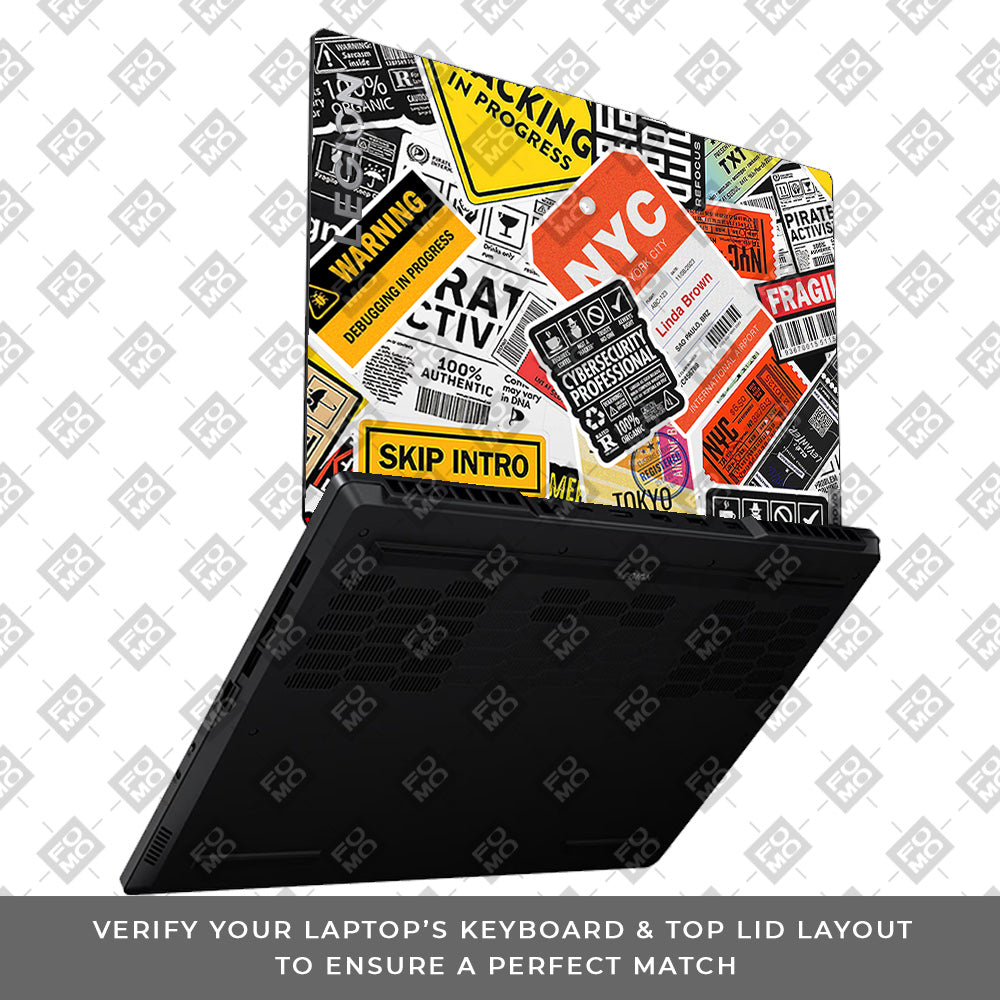 Tech Aesthetic Sticker Collage Lenovo Legion 5 15ARP8 Laptop Skin