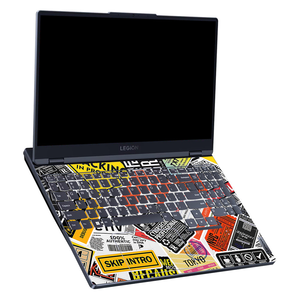 Tech Aesthetic Sticker Collage Lenovo Legion 5 15ARP8 Laptop Skin