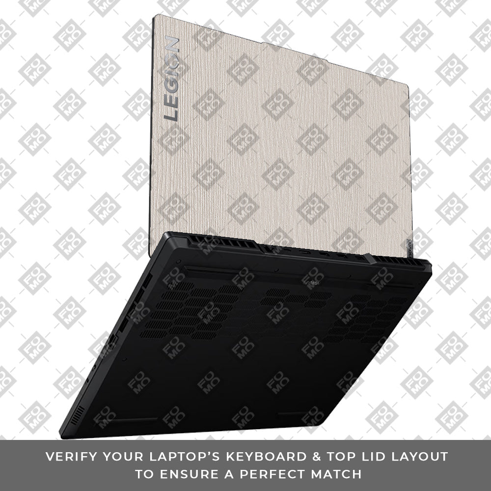 Textured White Wood Lenovo Legion 5 15ARP8 Laptop Skin
