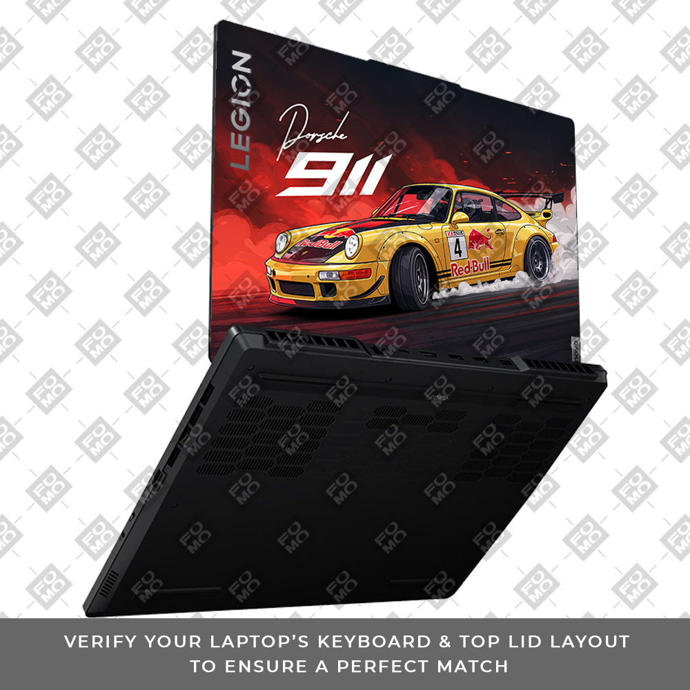 Porsche 911 Red Bull Classic Racer Lenovo Legion 5 15ARP8 Laptop Skin