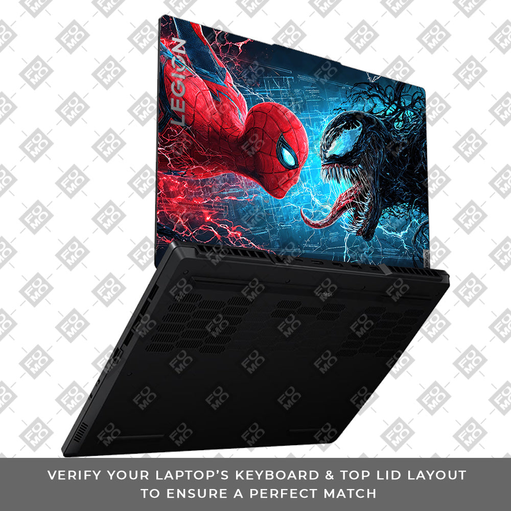 Spiderman vs Venom Showdown Lenovo Legion 5 15ARP8 3D Laptop Skin