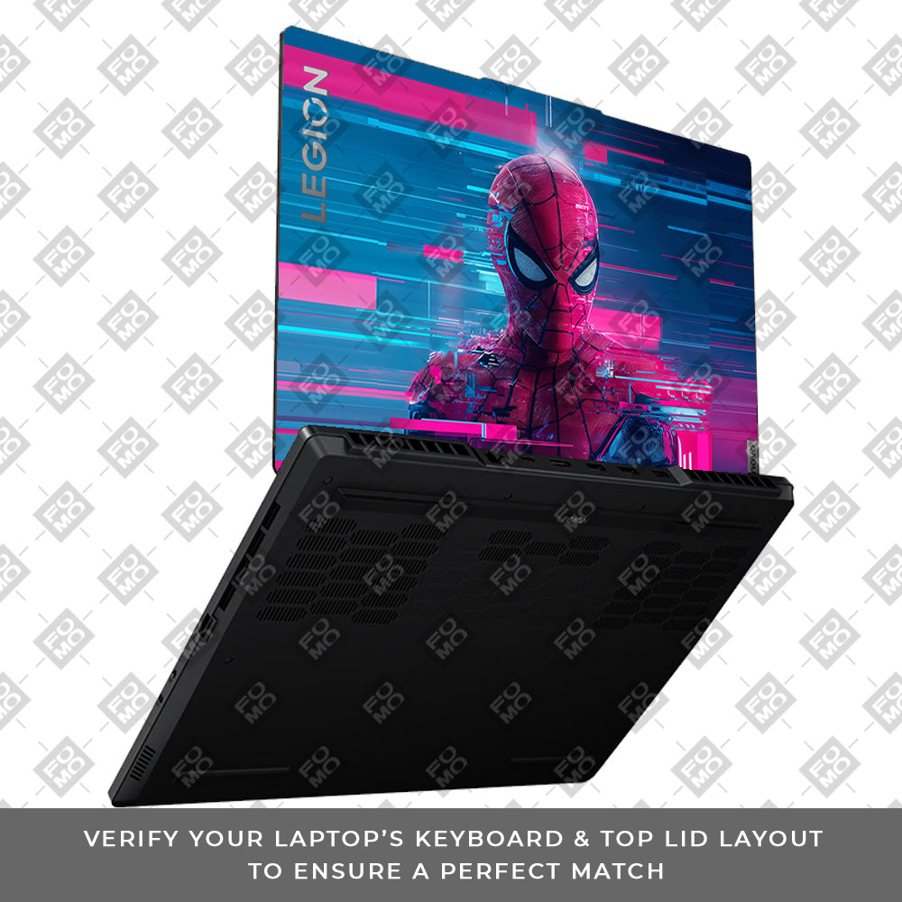 Glitch Spider Neon Web Lenovo Legion 5 15ARP8 Laptop Skin