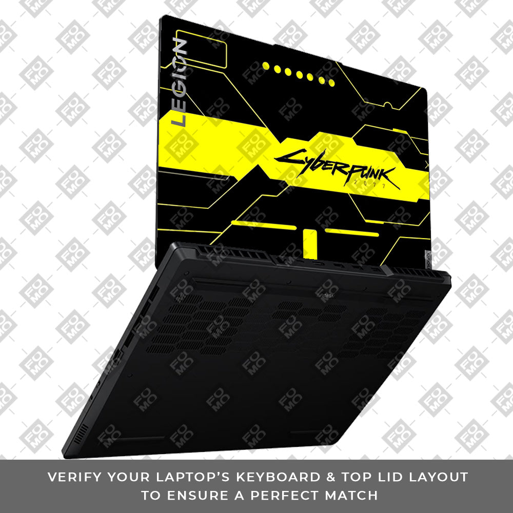 Cyberpunk Yellowline Grid Lenovo Legion 5 15ARP8 Laptop Skin