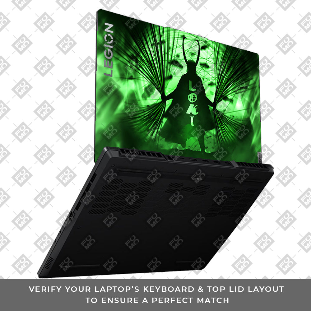Loki's Green Aura Lenovo Legion 5 15ARP8 Laptop Skin