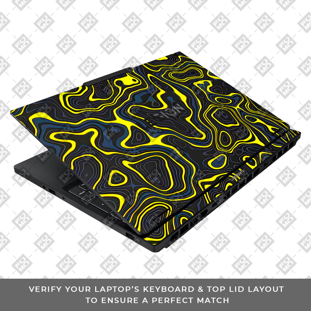 Neon Lava Contours Lenovo Legion 5 15IAX10 Laptop Skin