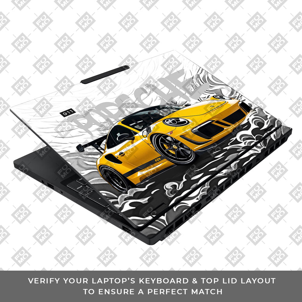 Porsche 911 Yellow Blaze Lenovo Legion 5 15IAX10 Laptop Skin