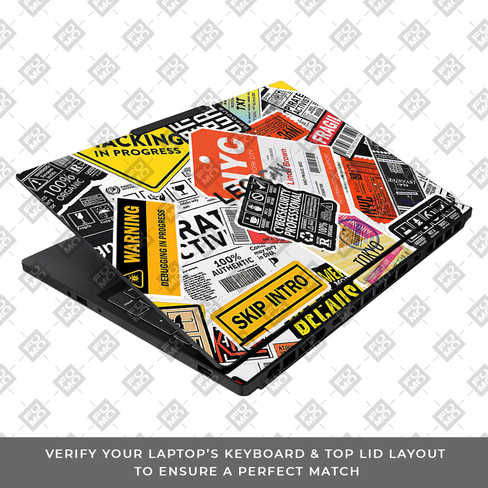 Tech Aesthetic Sticker Collage Lenovo Legion 5 15IAX10 Laptop Skin