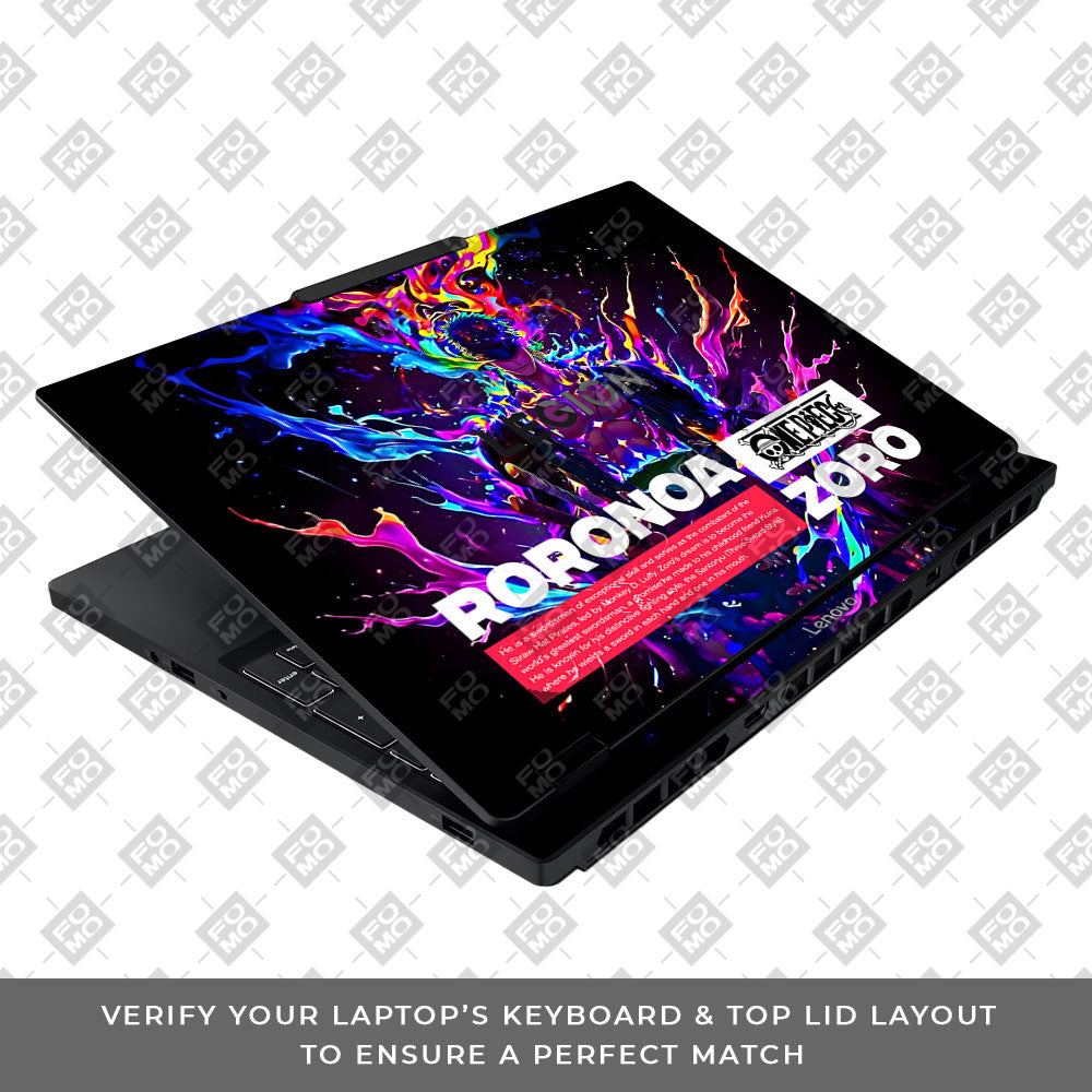 Zoro with Neon Flames Lenovo Legion 5 15IAX10 Laptop Skin