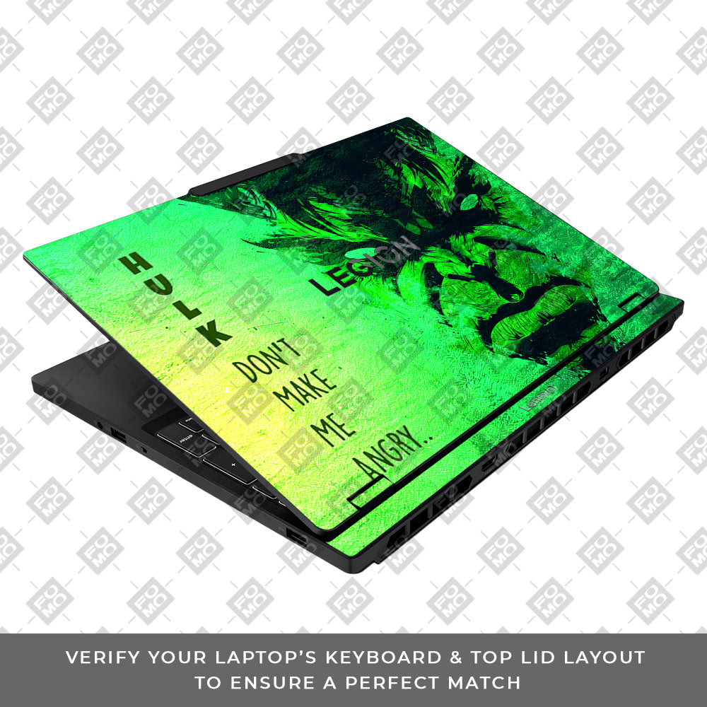 Hulk Don't Make Me Angry Lenovo Legion 5 15IAX10 Laptop Skin