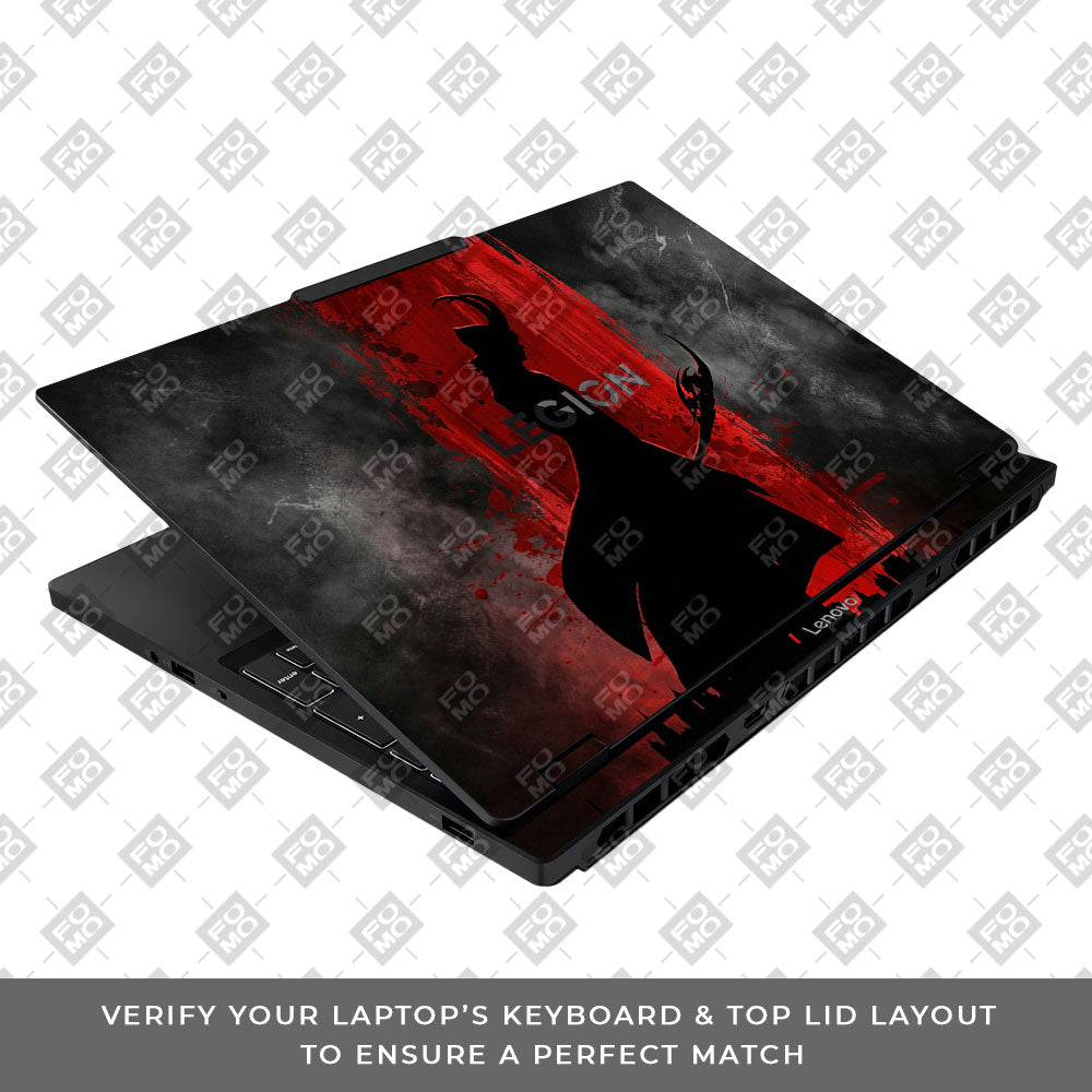 Loki Silhouette Red Strike Lenovo Legion 5 15IAX10 Laptop Skin