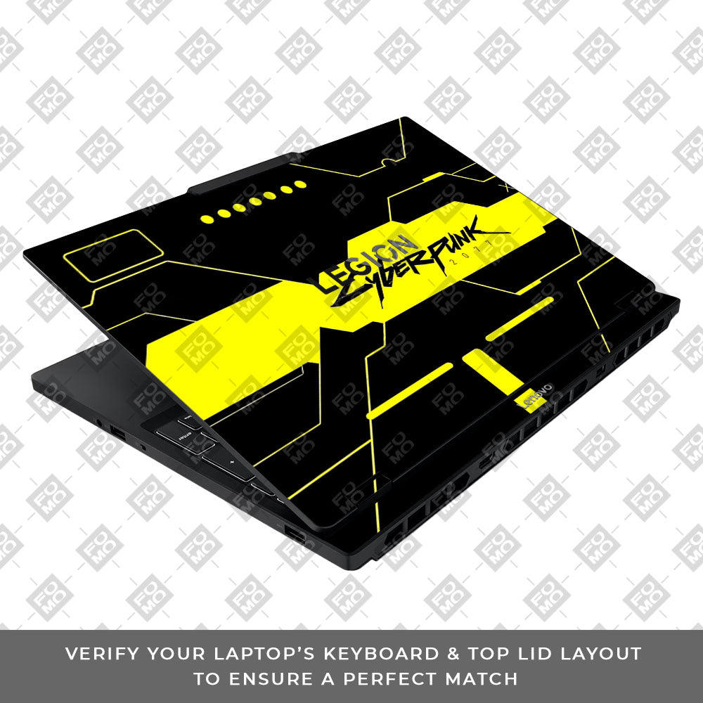 Cyberpunk Yellowline Grid Lenovo Legion 5 15IAX10 Laptop Skin