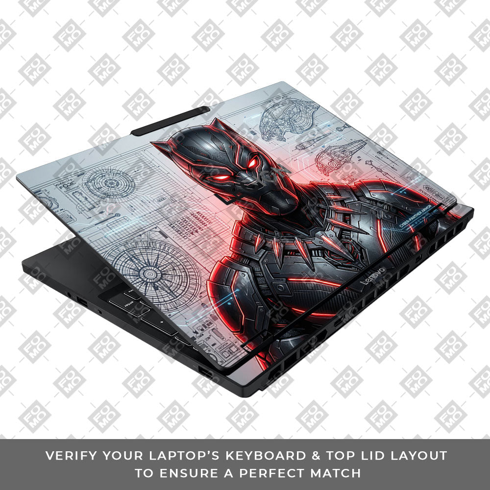 Futuristic Black Panther Lenovo Legion 5 15IAX10 3D Laptop Skin