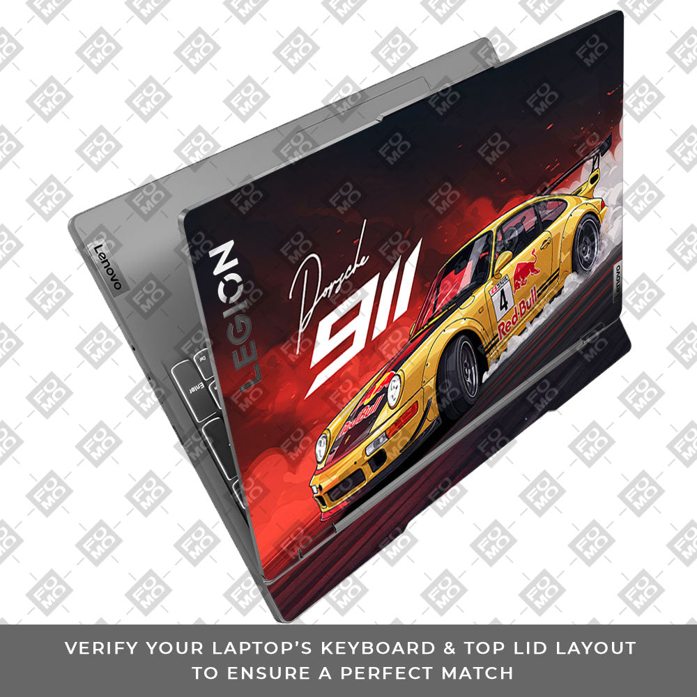 Porsche 911 Red Bull Classic Racer Lenovo Legion 5 15IRX9 Laptop Skin