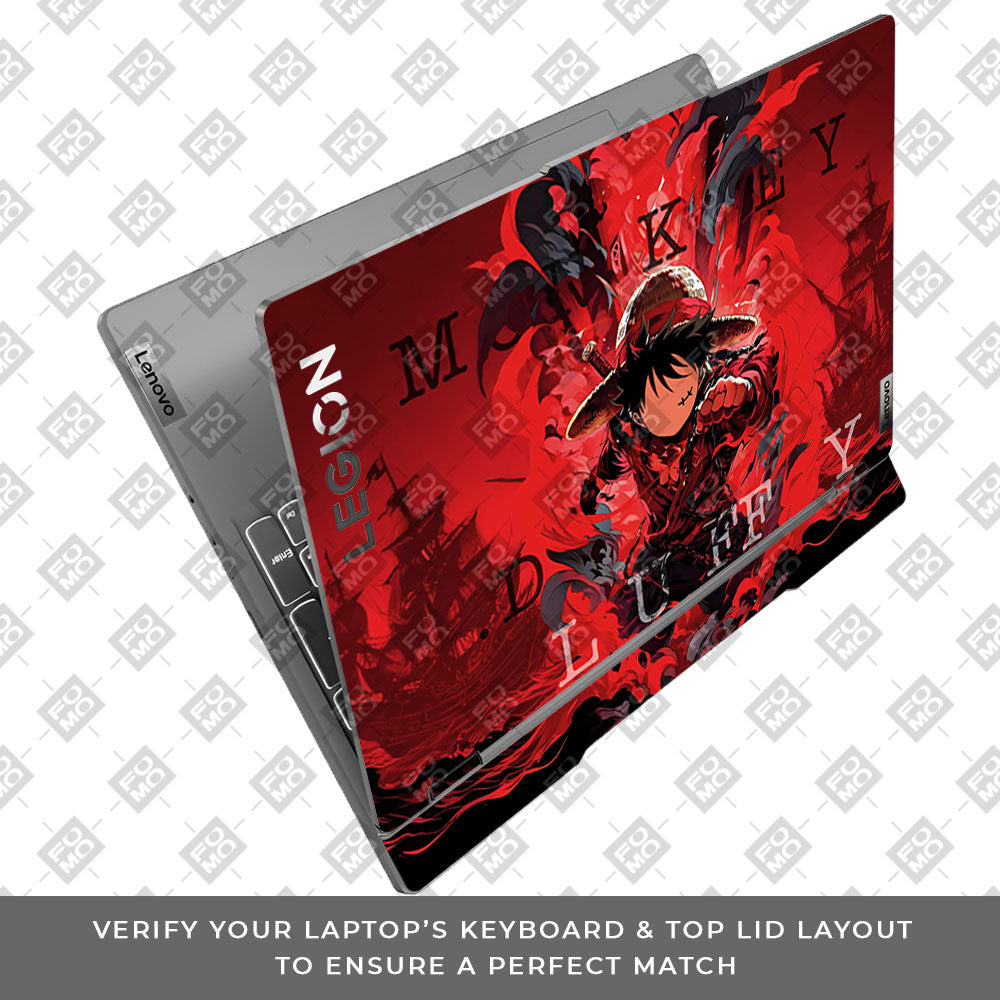 Red King Luffy Lenovo Legion 5 15IRX9 3D Laptop Skin