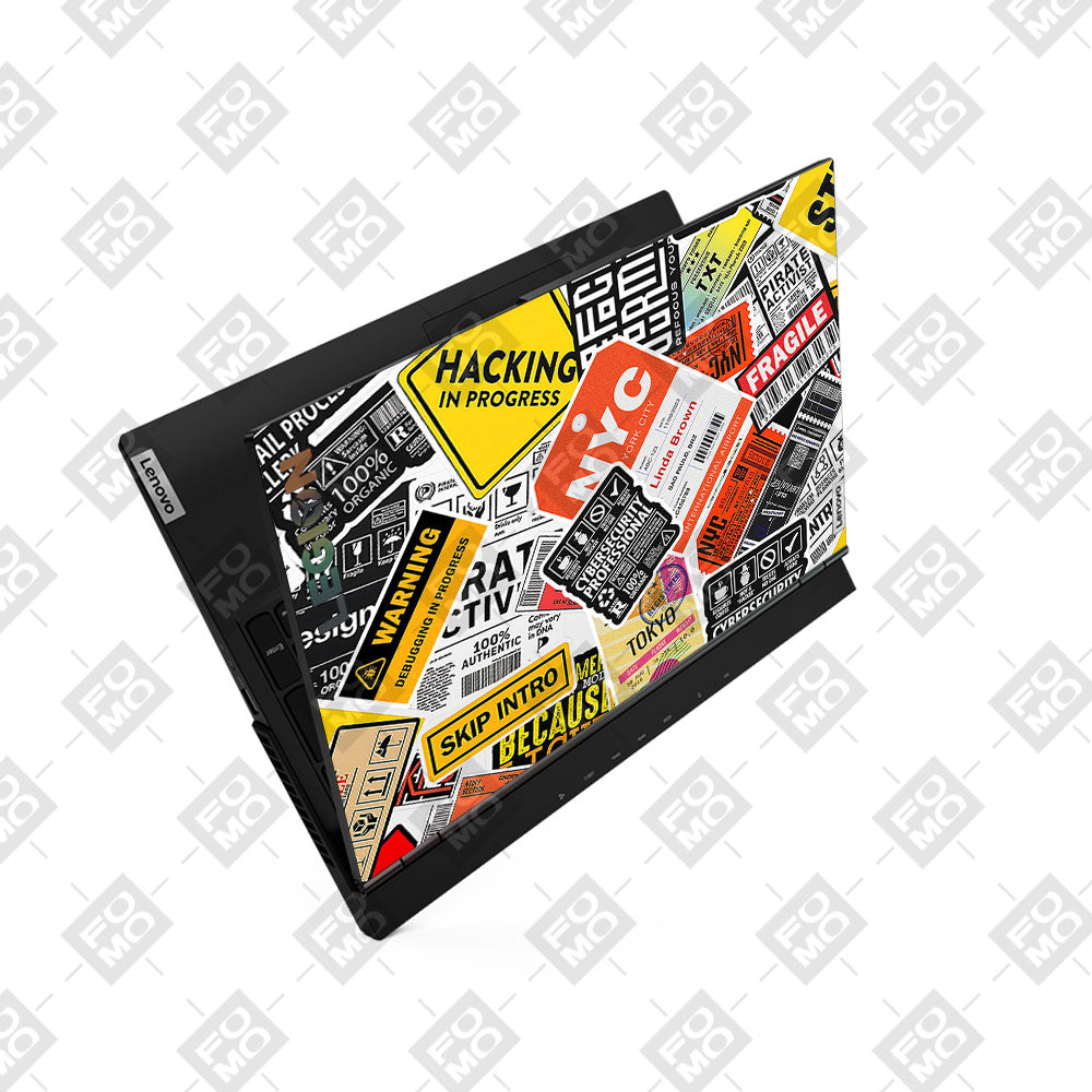Tech Aesthetic Sticker Collage Lenovo Legion 5 15ARH05 Laptop Skin
