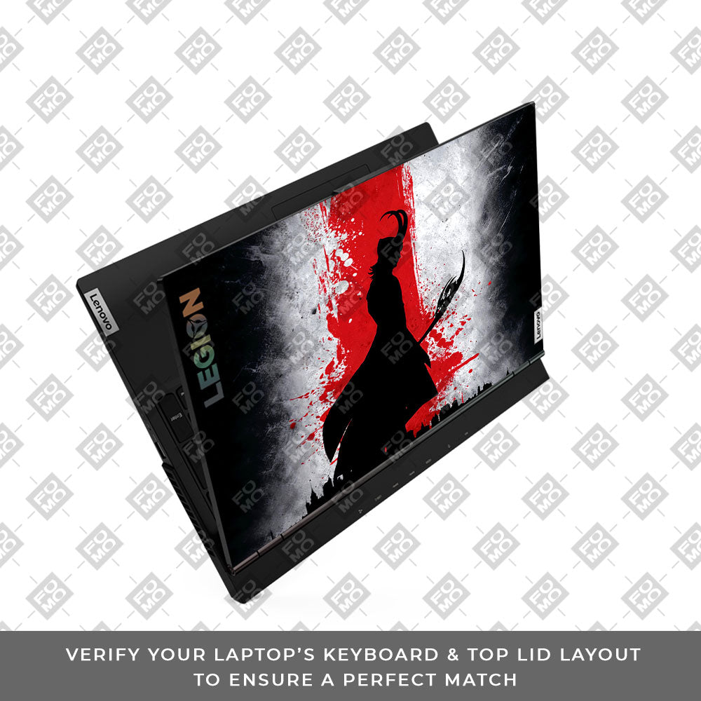 Loki Silhouette Red Strike Lenovo Legion 5 15ARH05 Laptop Skin
