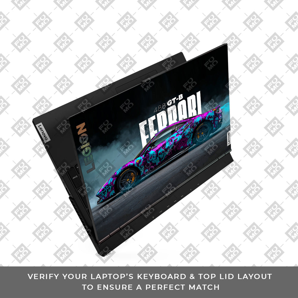 Psycho Drive Ferrari 488 Lenovo Legion 5 15ARH05  Laptop Skin