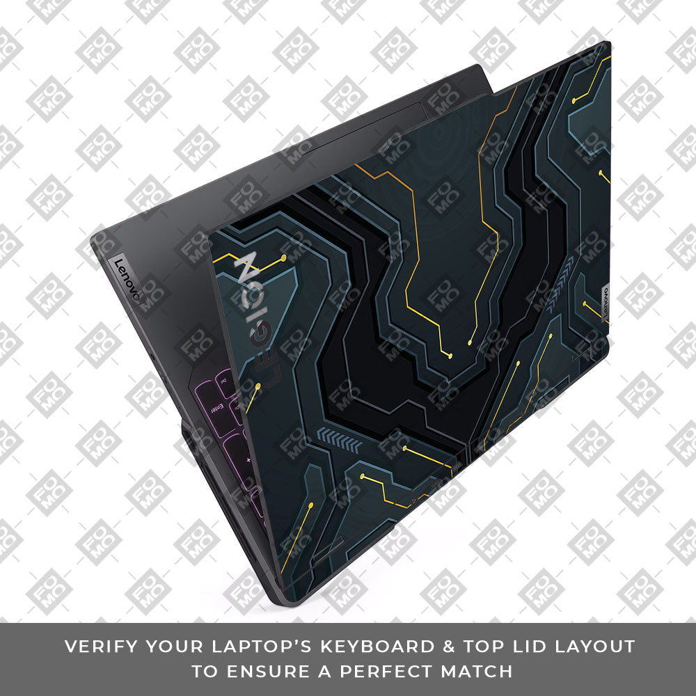 Futuristic Techno Lenovo Legion 5 Pro 16IRX8 and 16IRX9 Laptop Skin