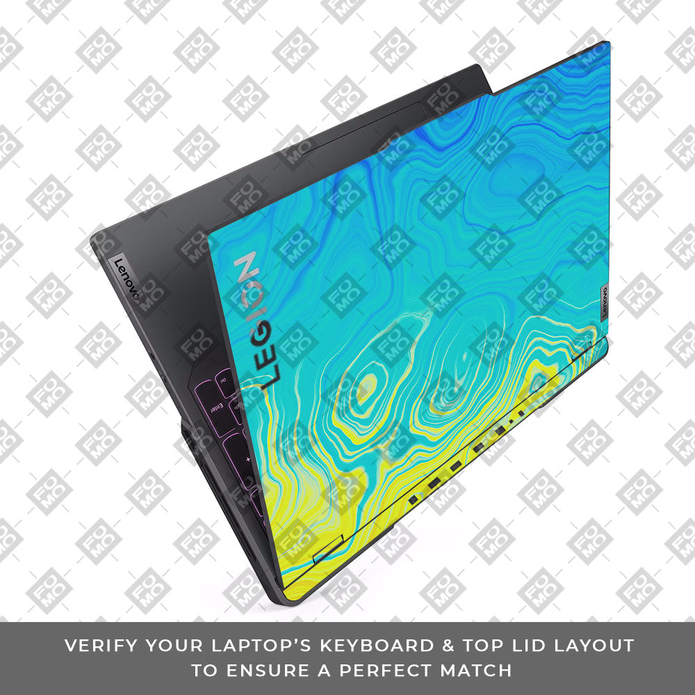 Ocean Gradient Waves Lenovo Legion 5 Pro 16IRX8 and 16IRX9 Laptop Skin