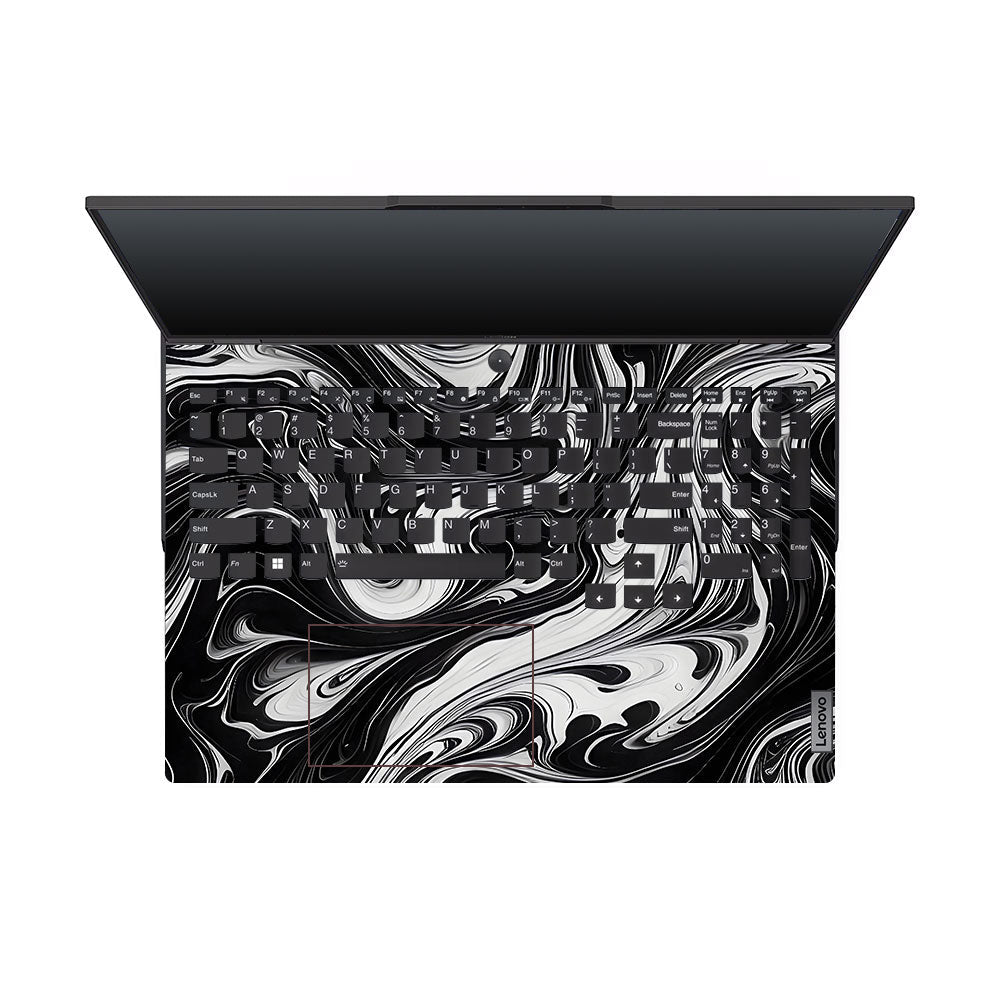 Black and White Marble Lenovo Legion 5 Pro 16IRX8 and 16IRX9 Laptop Skin
