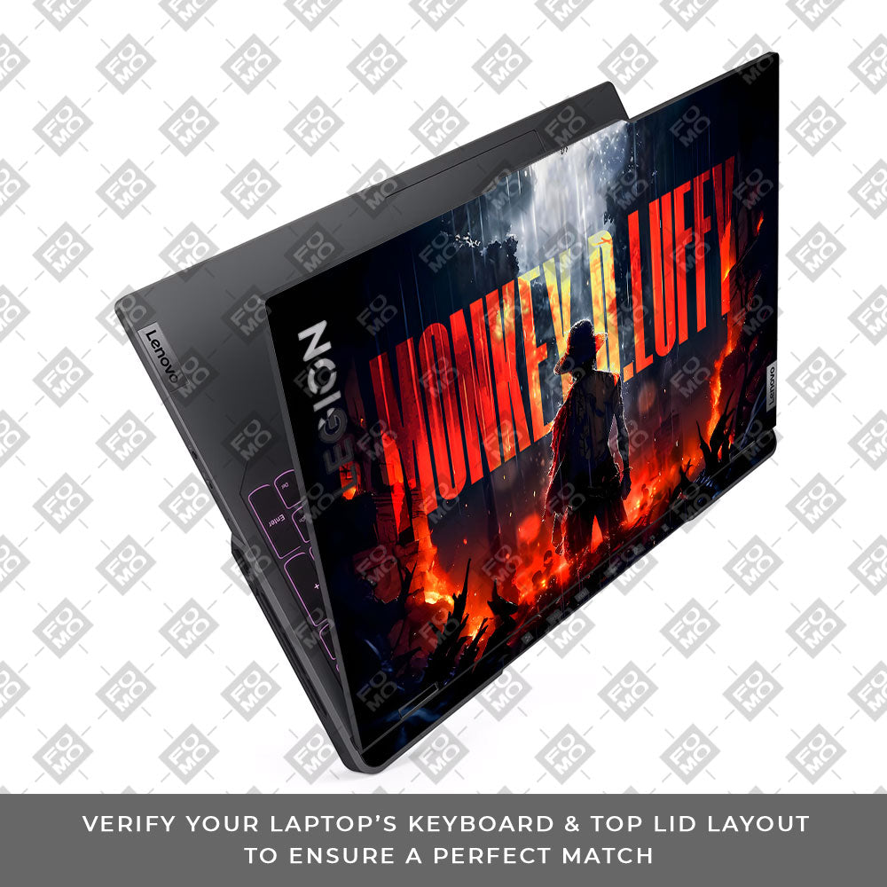 Monkey D. Luffy Blazing Red Lenovo Legion 5 Pro 16IRX8 and 16IRX9 Laptop Skin
