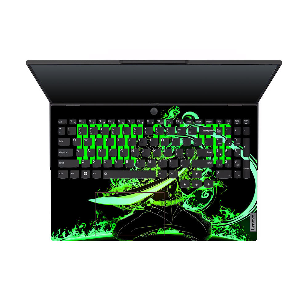 Tanjiro Green Flame Dance Lenovo Legion 5 Pro 16IRX8 and 16IRX9 Laptop Skin