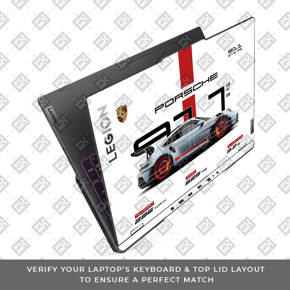 Porsche 911 GT3 RS Lenovo Legion 5 Pro 16IRX8 and 16IRX9 Laptop Skin