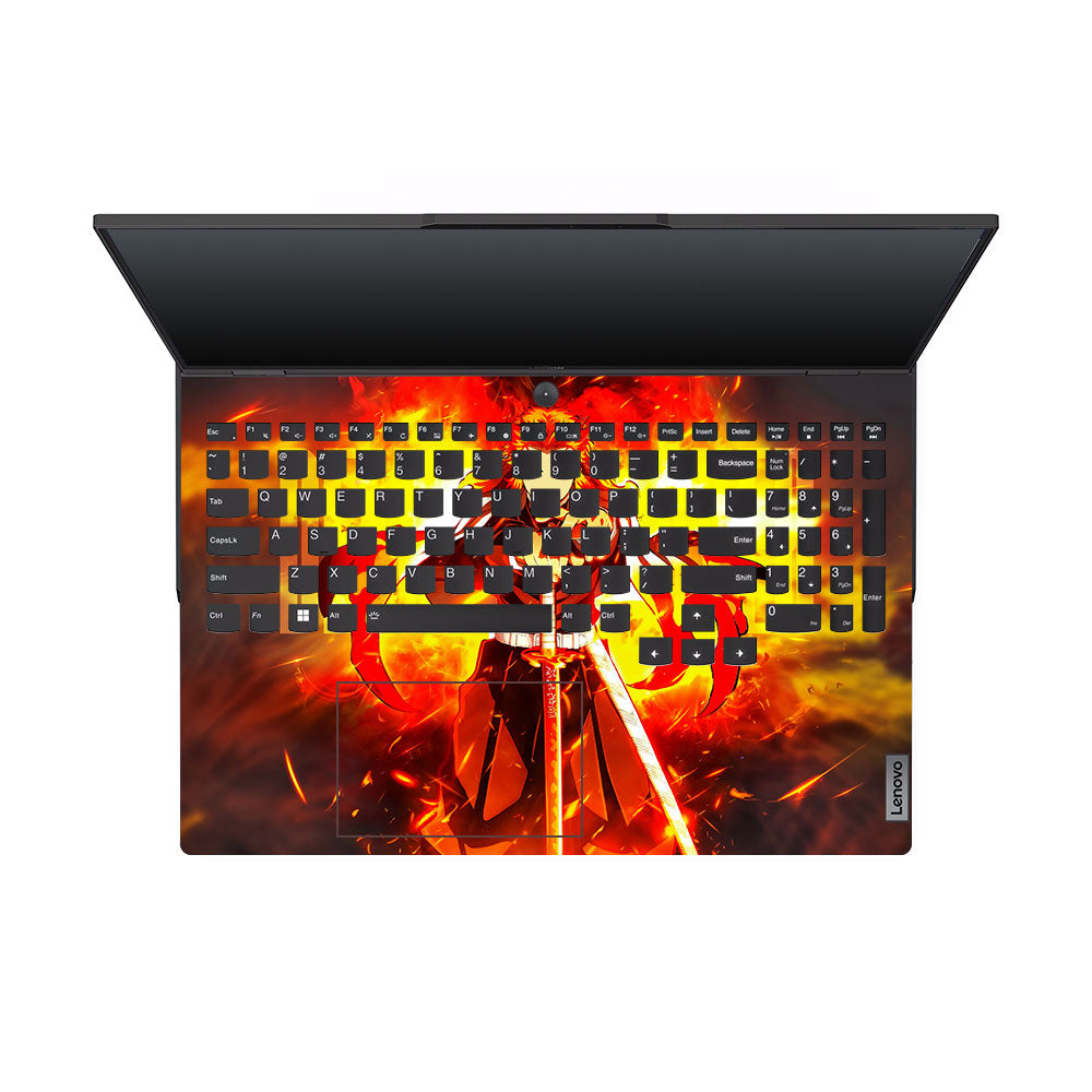 Flame Hashira Rengoku Lenovo Legion 5 Pro 16IRX8 and 16IRX9 Laptop Skin