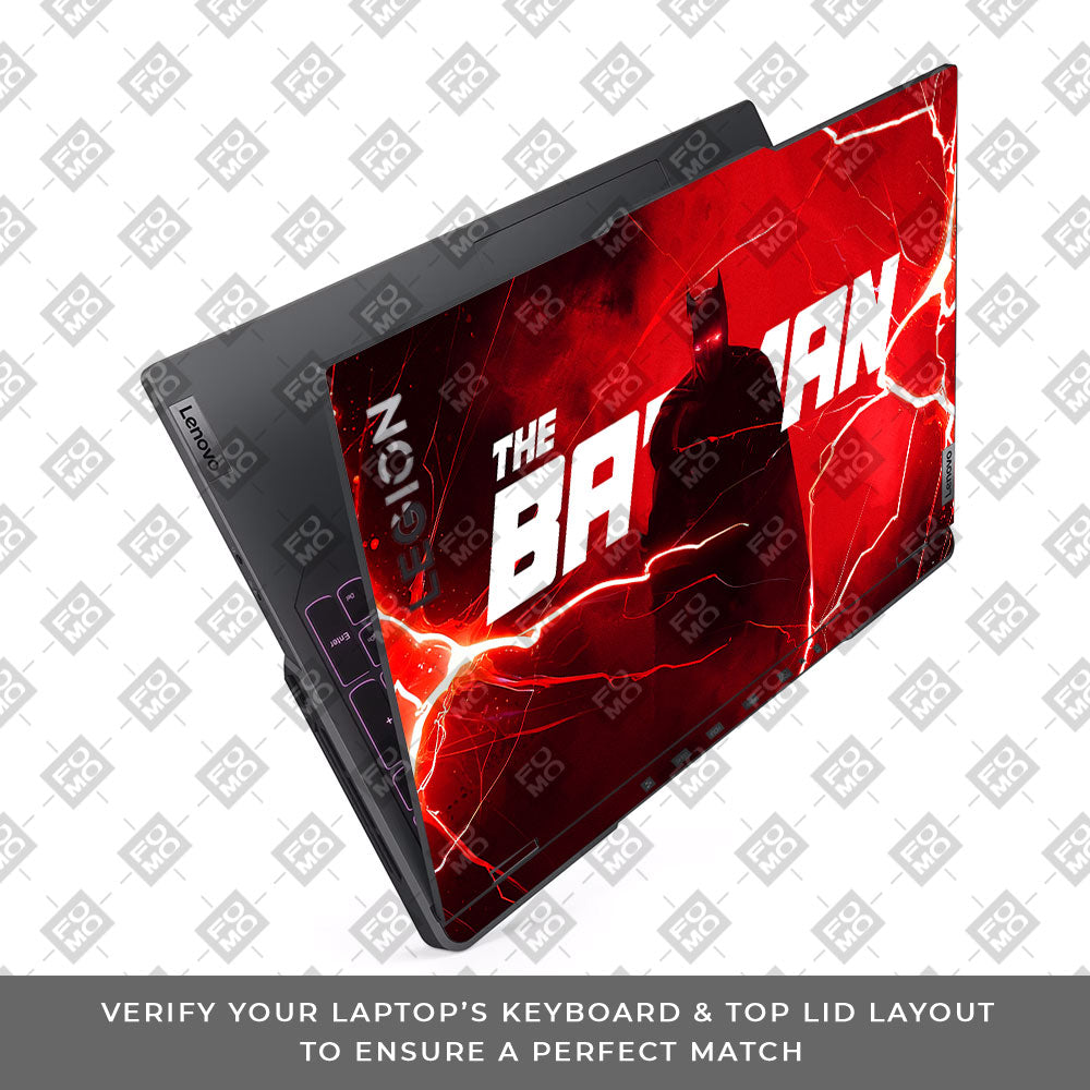 Red Rage Batman Lenovo Legion 5 Pro 16IRX8 and 16IRX9 Laptop Skin