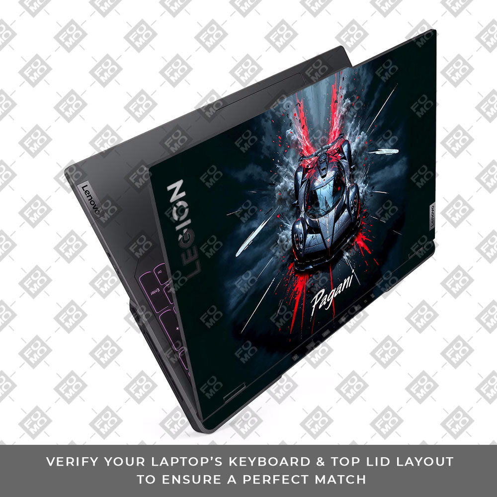 Pagani Midnight Impact Lenovo Legion 5 Pro 16IRX8 and 16IRX9 Laptop Skin
