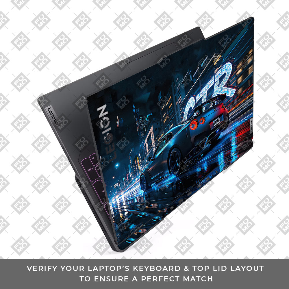 Neon GTR Nights Lenovo Legion 5 Pro 16IRX8 and 16IRX9 Laptop Skin