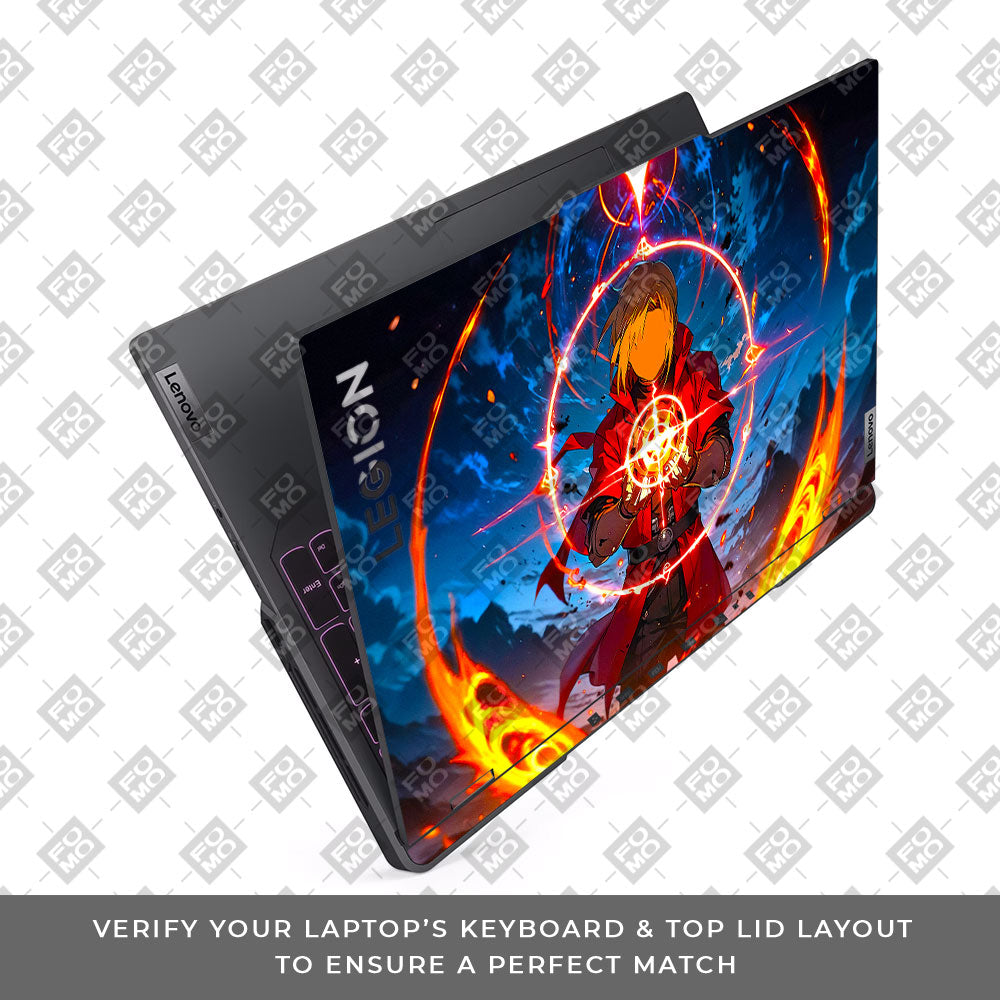 Edward Elric Fullmetal Alchemist Lenovo Legion 5 Pro 16IRX8 and 16IRX9 Laptop Skin