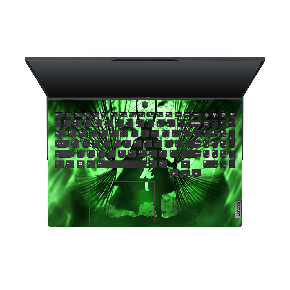 Loki's Green Aura Lenovo Legion 5 Pro 16IRX8 and 16IRX9 Laptop Skin