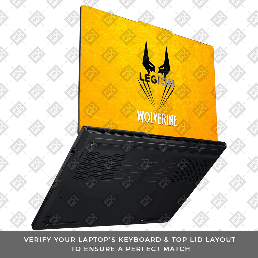 Wolverine with Yellow Background Lenovo Legion Pro 5 16ADR10 Laptop Skin