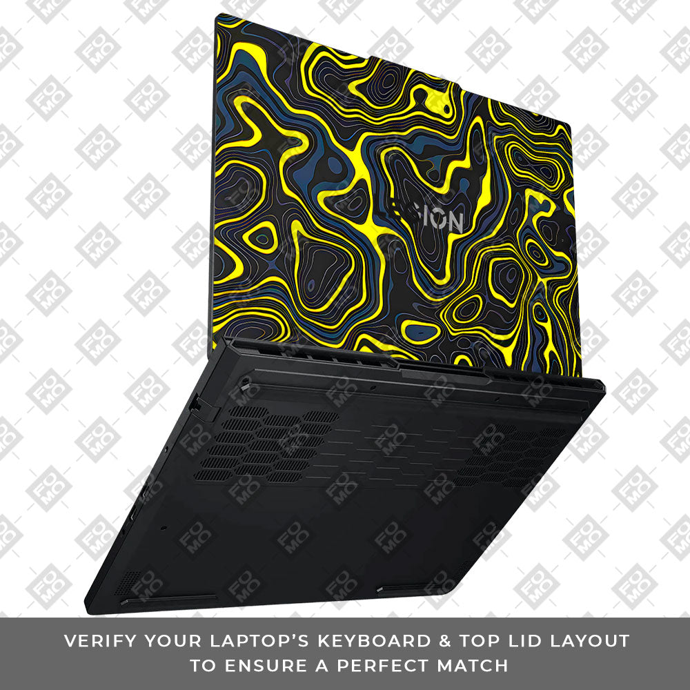Neon Lava Contours Lenovo Legion Pro 5 16ADR10 Laptop Skin