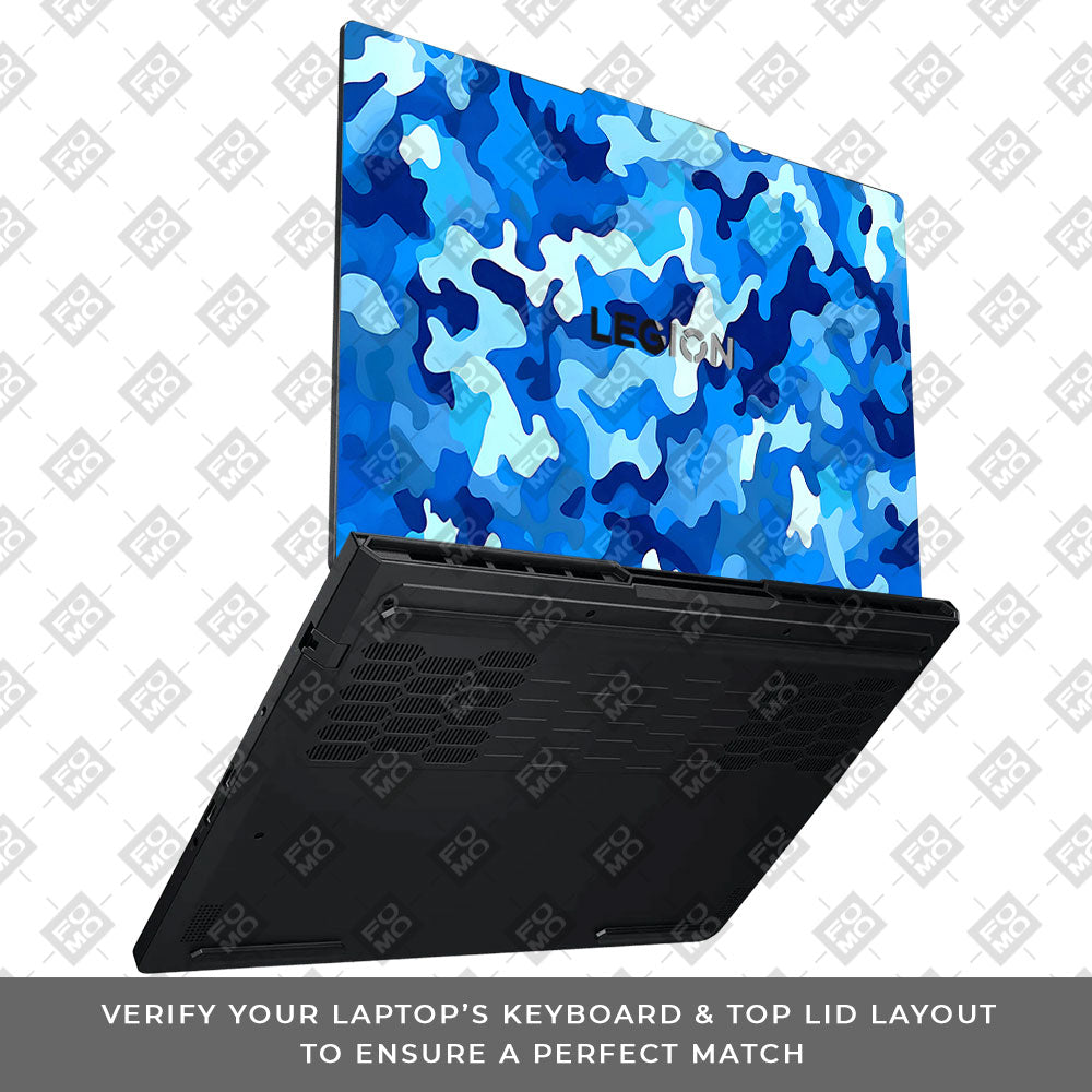 Arctic Blue Camo Pattern Lenovo Legion Pro 5 16ADR10 Laptop Skin