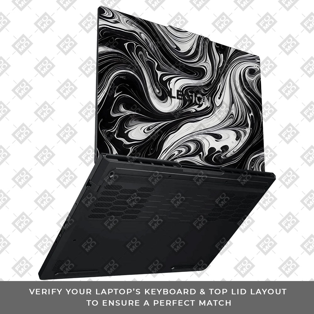Black and White Marble Lenovo Legion Pro 5 16ADR10 Laptop Skin
