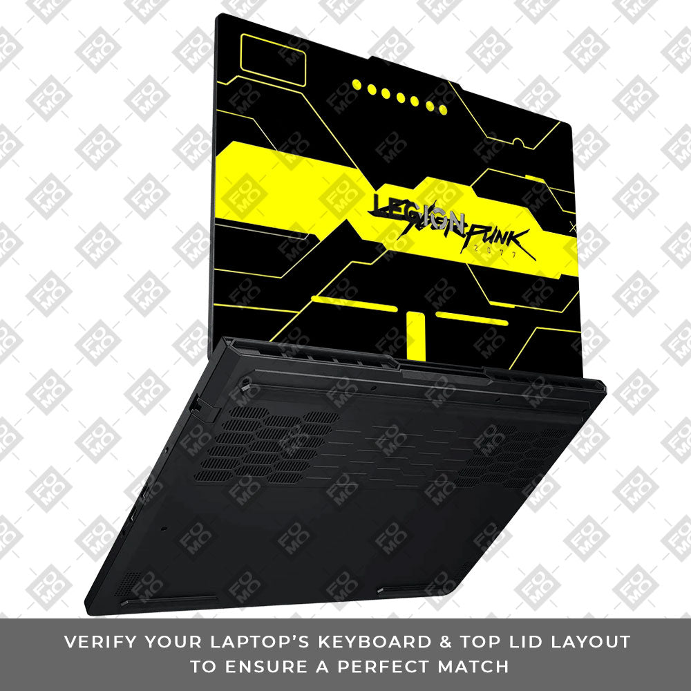 Cyberpunk Yellowline Grid Lenovo Legion Pro 5 16ADR10 Laptop Skin