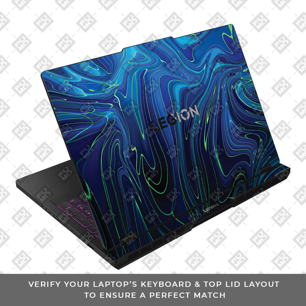 Cobalt Liquid Design Lenovo Legion Pro 5 16AFR10 Laptop Skin