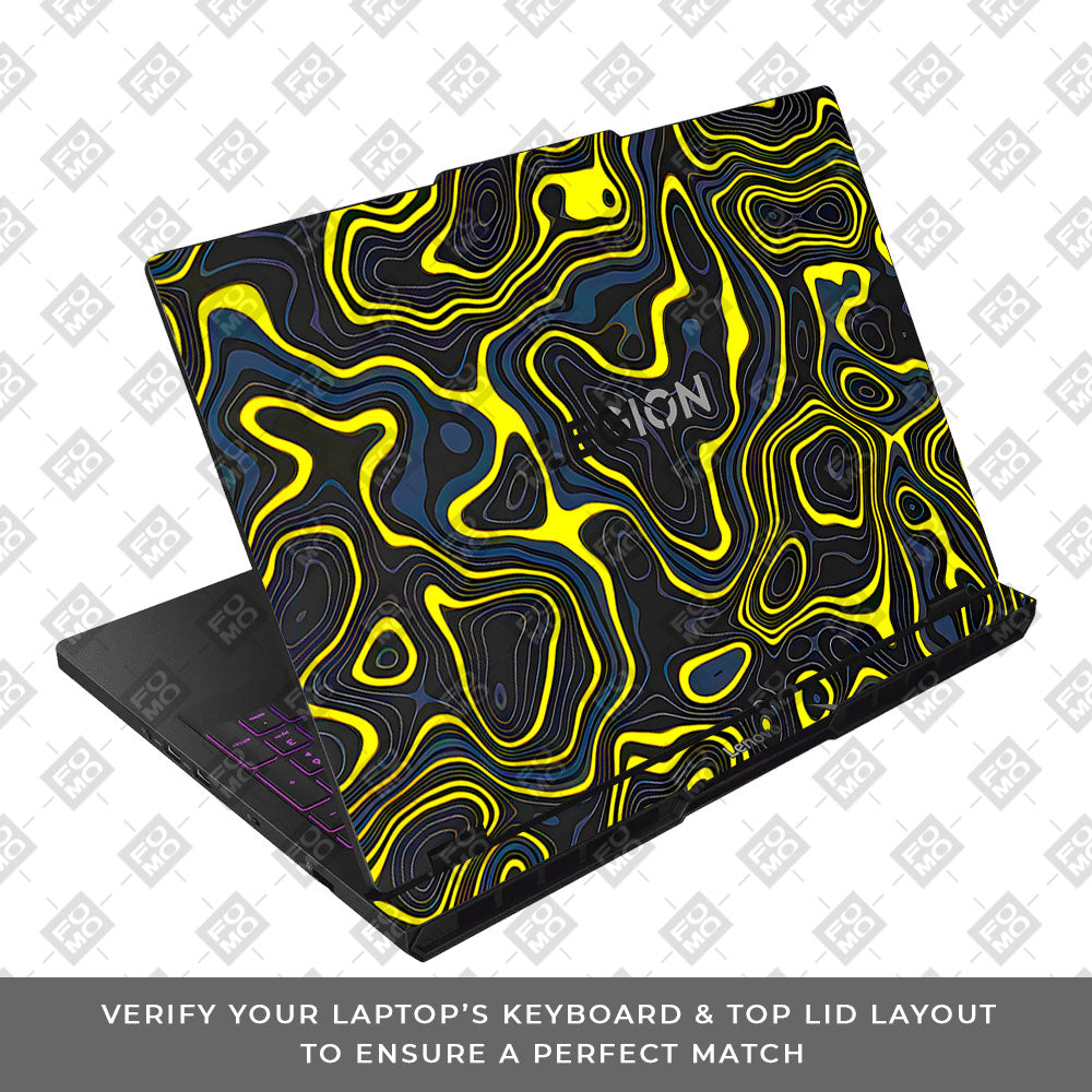 Neon Lava Contours Lenovo Legion Pro 5 16AFR10 Laptop Skin