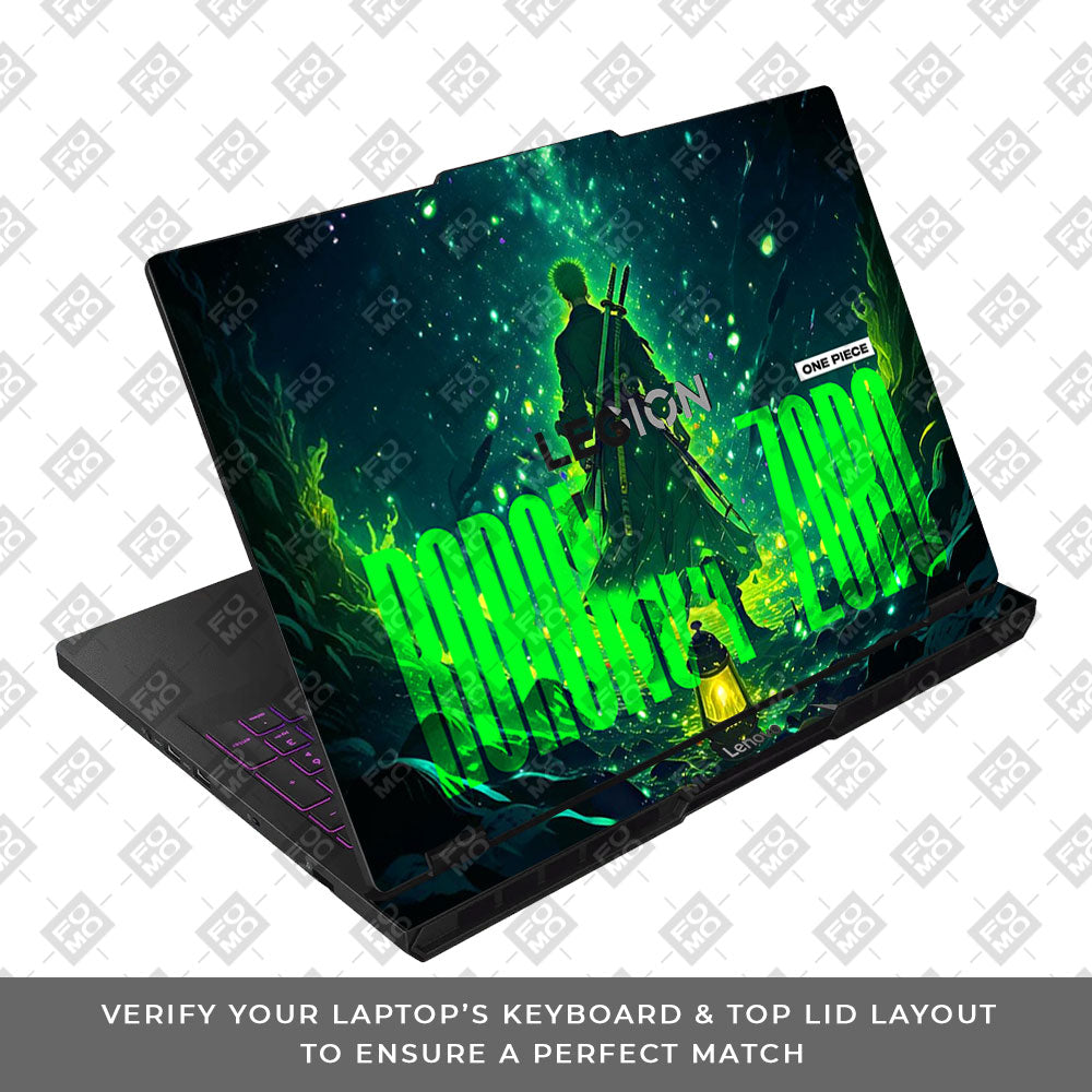 Roronoa Zoro Green Fury Lenovo Legion Pro 5 16AFR10 Laptop Skin