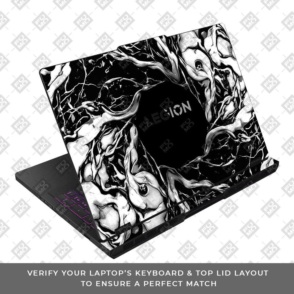Spiderman Web Black Lenovo Legion Pro 5 16AFR10 Laptop Skin