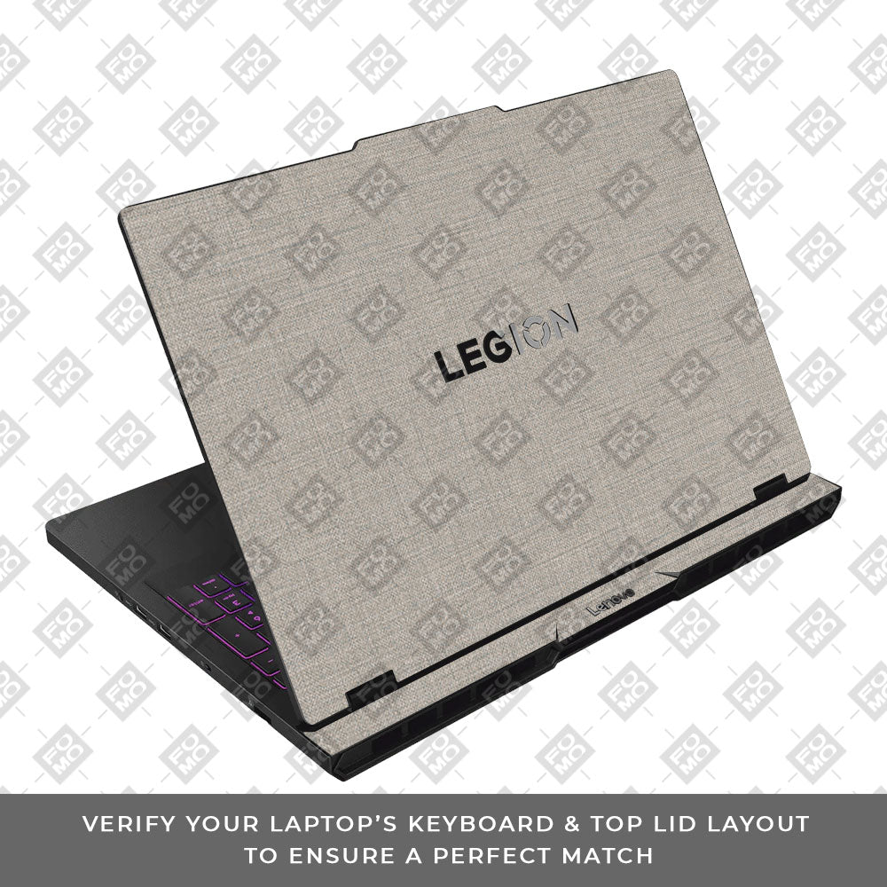 Textured Fabric Grey Lenovo Legion Pro 5 16AFR10 Laptop Skin