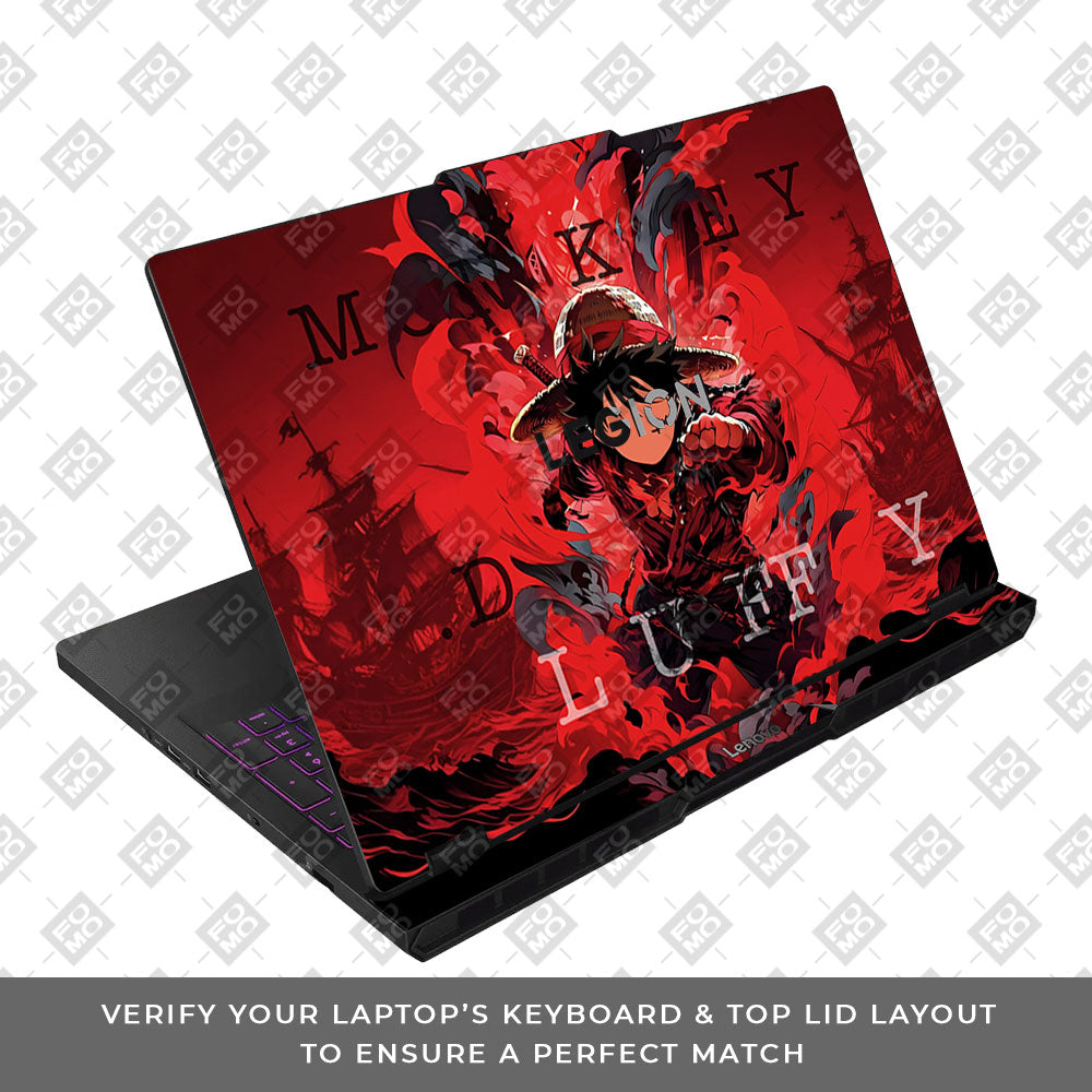Red King Luffy Lenovo Legion Pro 5 16AFR10 Laptop Skin