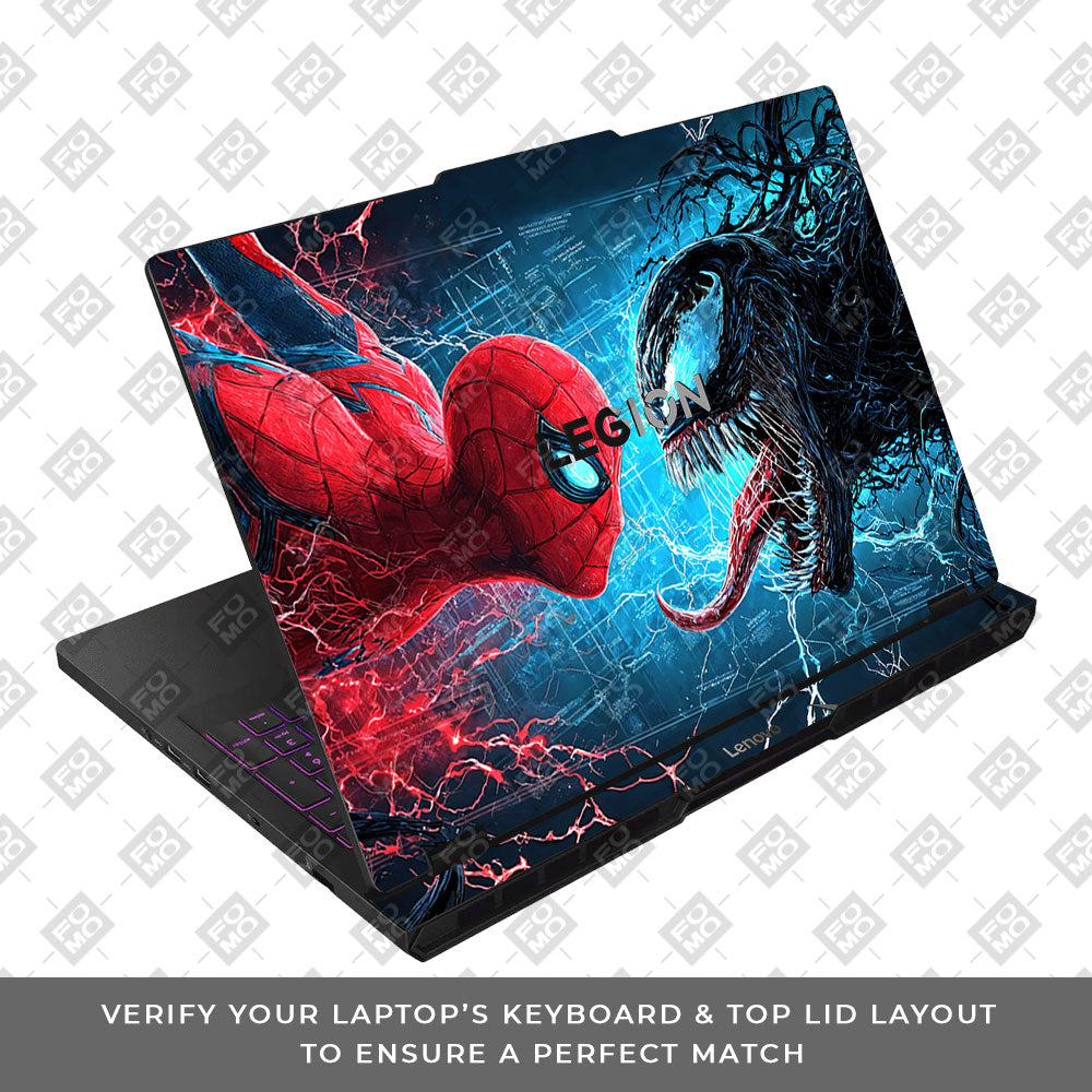 Spiderman vs Venom Showdown Lenovo Legion Pro 5 16AFR10 3D Laptop Skin