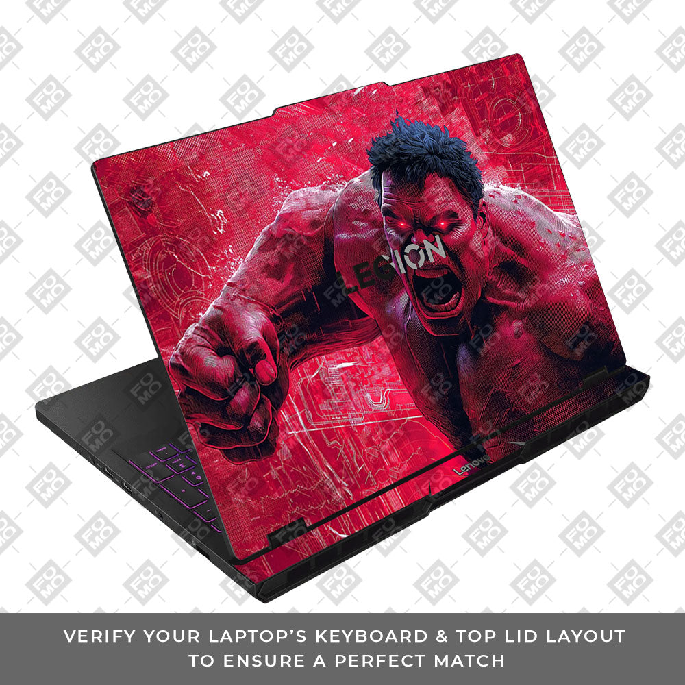 Gamma Rage Red Hulk Lenovo Legion Pro 5 16AFR10 Laptop Skin