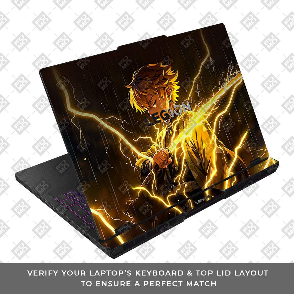 Thunder Soul Lightning Zenitsu Lenovo Legion Pro 5 16AFR10 Laptop Skin