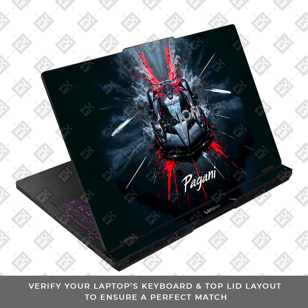 Pagani Midnight Impact Lenovo Legion Pro 5 16AFR10 Laptop Skin